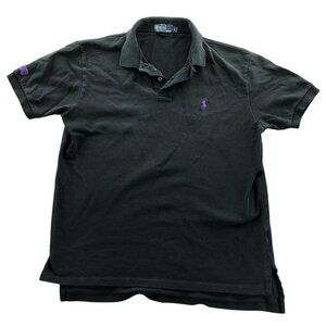 Polo Ralph Lauren Men's Polo Shirt Large Black Classic Short Sleeve TCU Logo